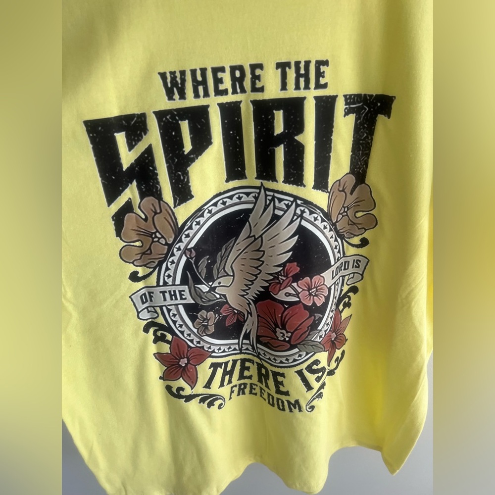 Where the Spirit of the Lord is there is Freedom : Cotton T-shirt - Size Medium - Picture 2 of 3